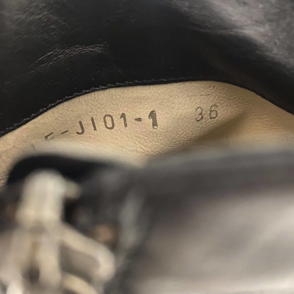 Carlo Pazolini Anke Boot Bootie Black Round Toe Side Zip Block Heel Gold… - Picture 12 of 13